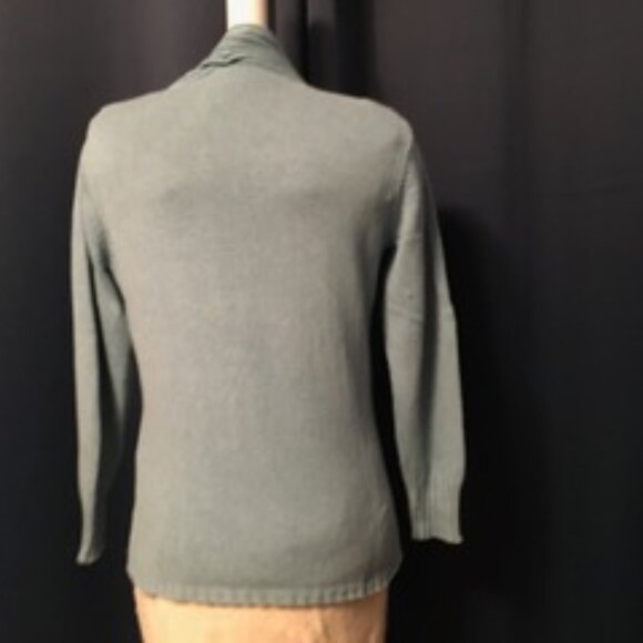 Aqua Blue Cleo 100% Cotton Cowl neck Pullover Sweater - Picture 2 of 2